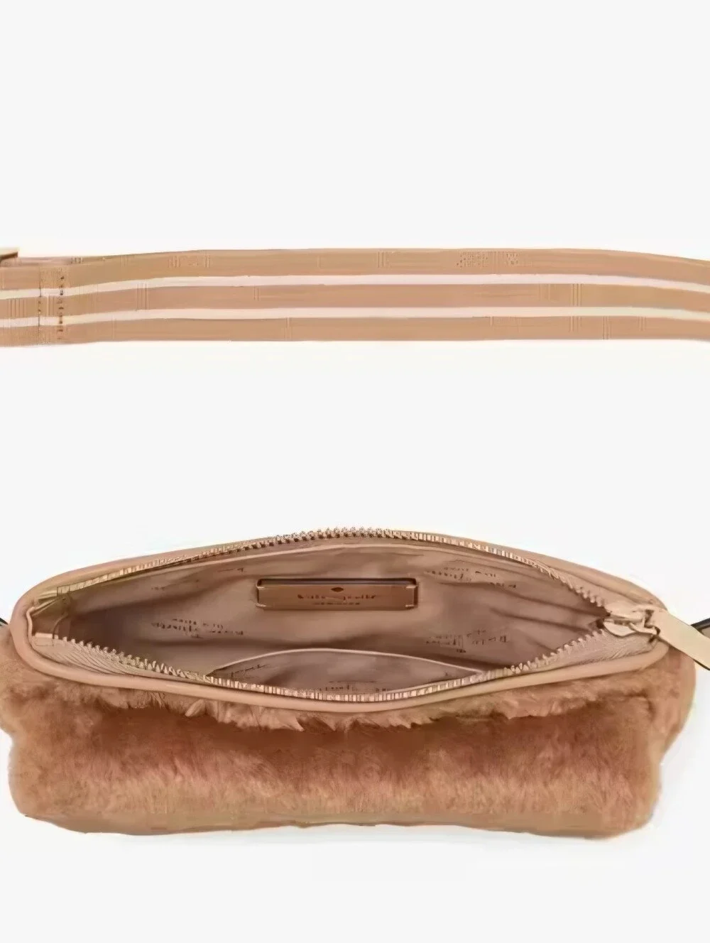 NWT Kate Spade Rosie Faux Fur Belt Bag Light Fawn